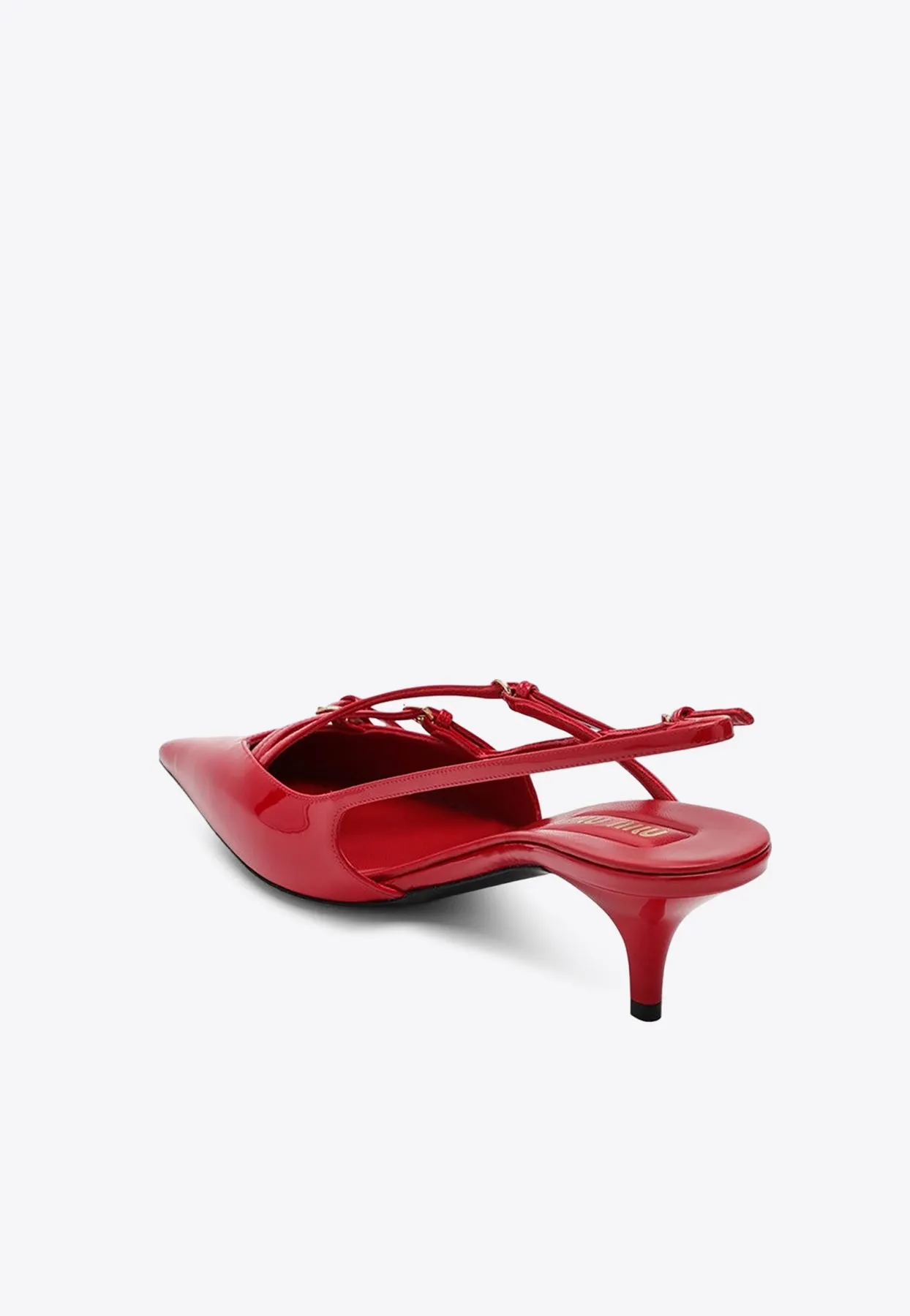 55 Patent Leather Slingback Pumps
