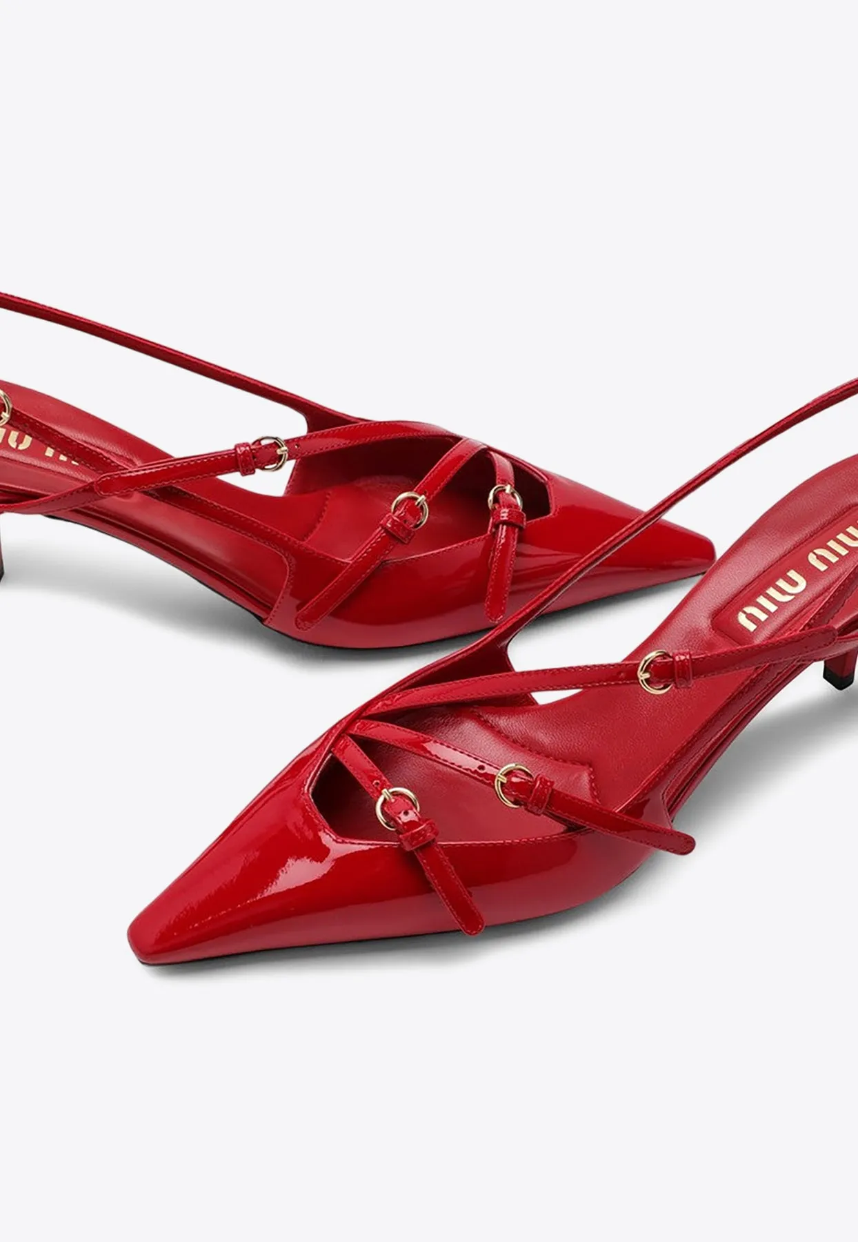 55 Patent Leather Slingback Pumps