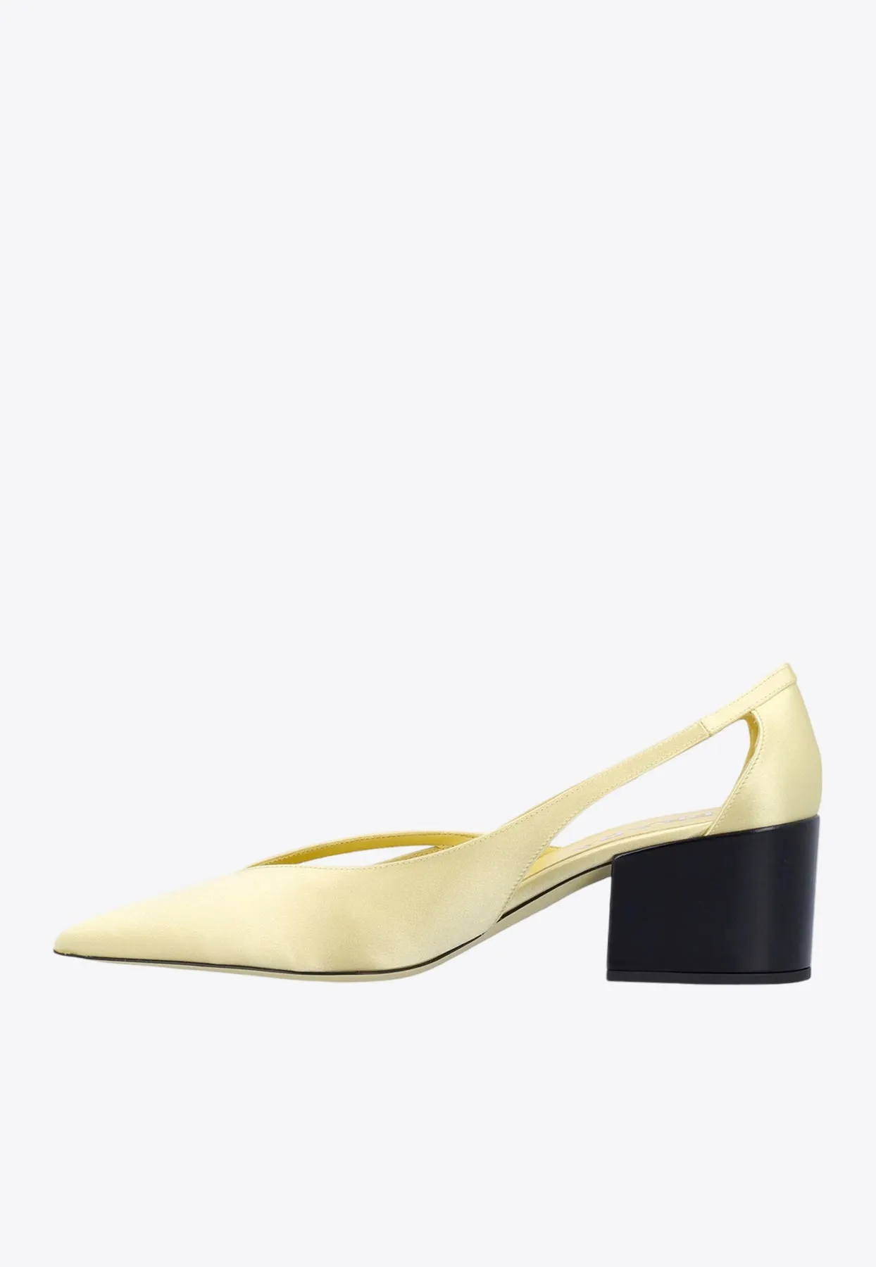 55 Satin Cut-Out Pumps