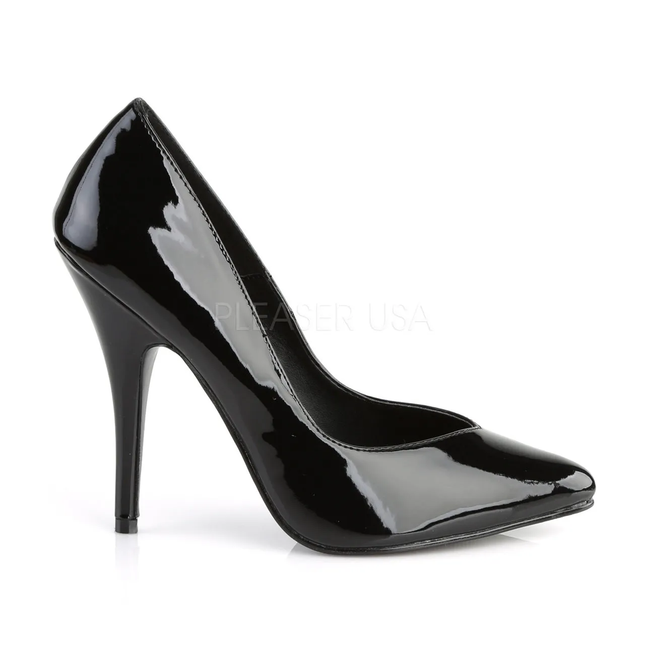 5" Black Kitten Heel Classic Pointed Toe Pump*