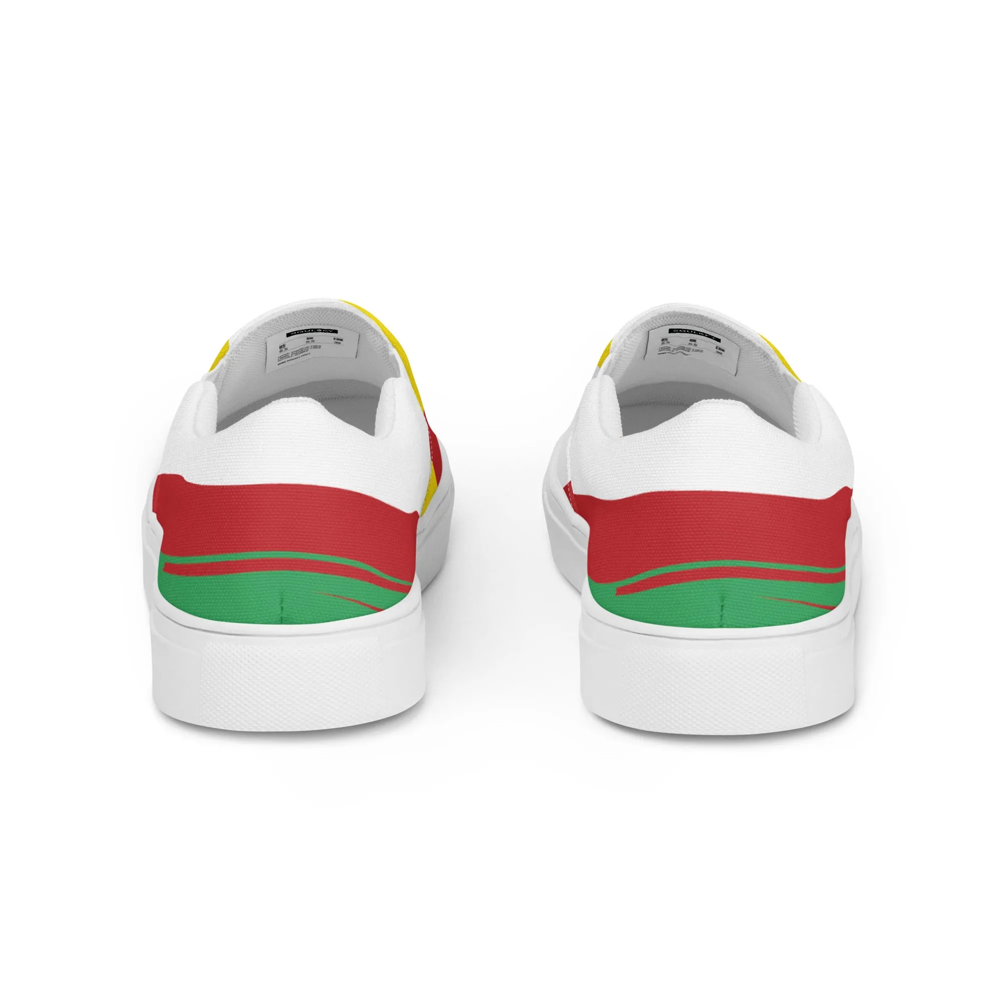 AFRICA STRIPES Women’s Slip-On Canvas Shoes (White)