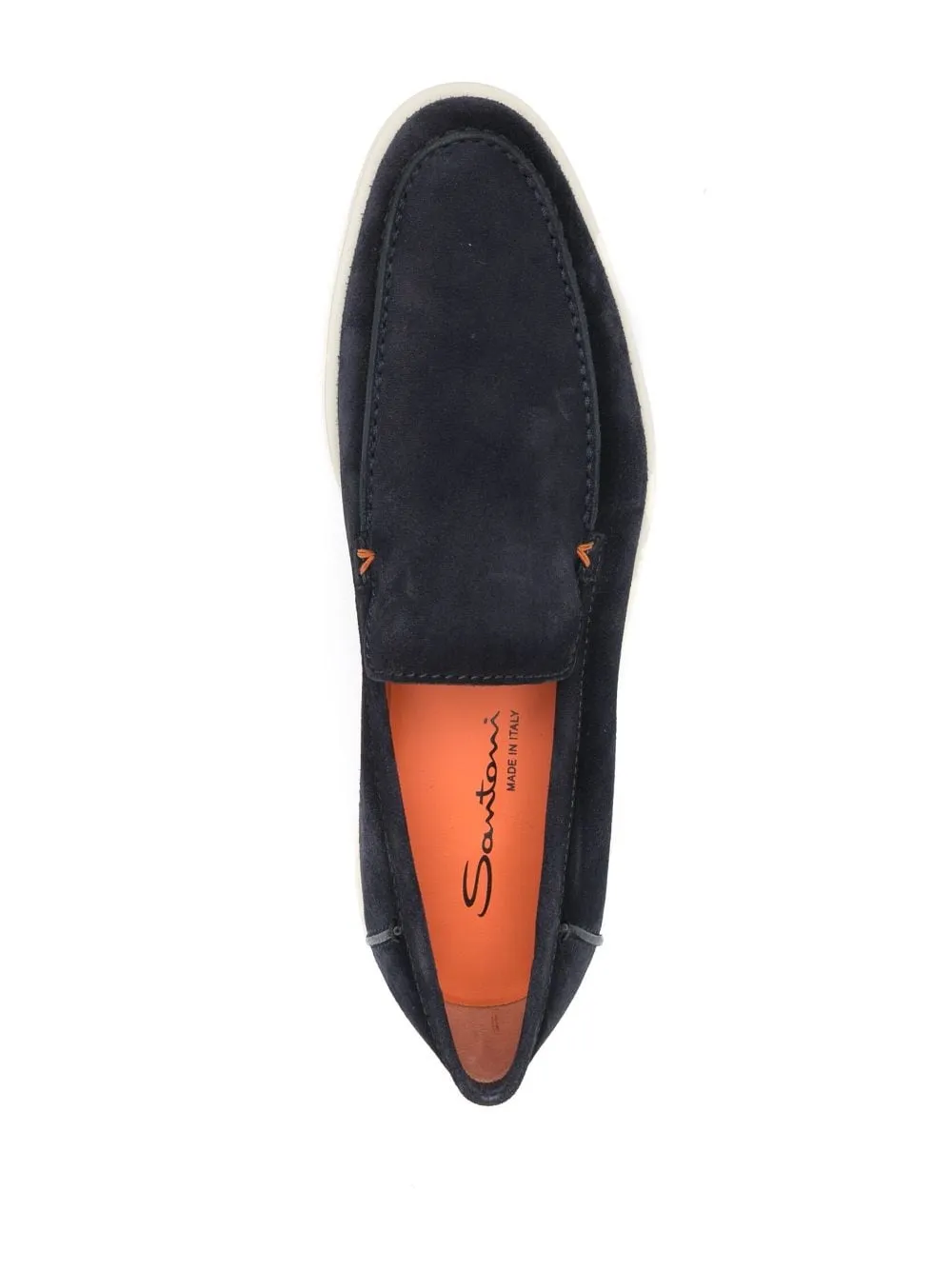 almond-toe suede loafers