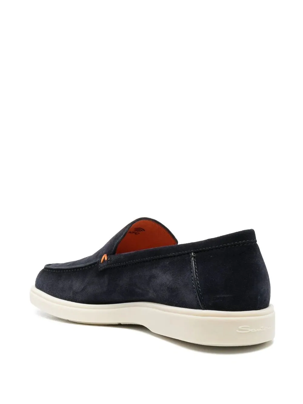 almond-toe suede loafers