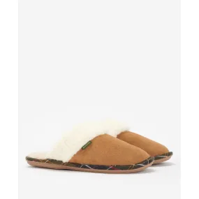 Barbour Ladies Lydia Mule Slipper - Camel Suede