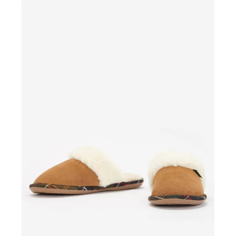 Barbour Ladies Lydia Mule Slipper - Camel Suede