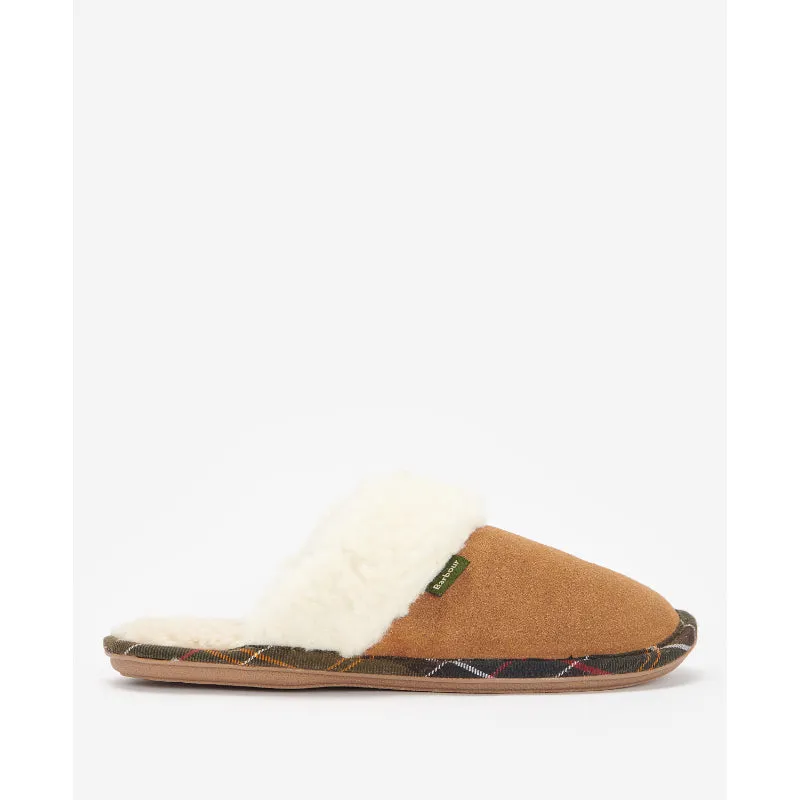 Barbour Ladies Lydia Mule Slipper - Camel Suede