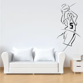 Basketball Step Back Jump Shot Action Decal