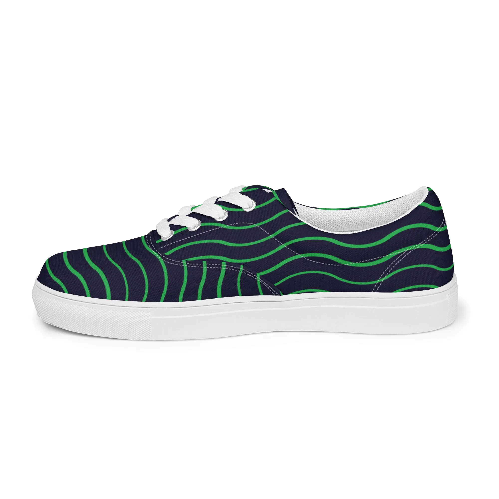 BE LIKE WATER Men’s Lace-Up Canvas Shoes