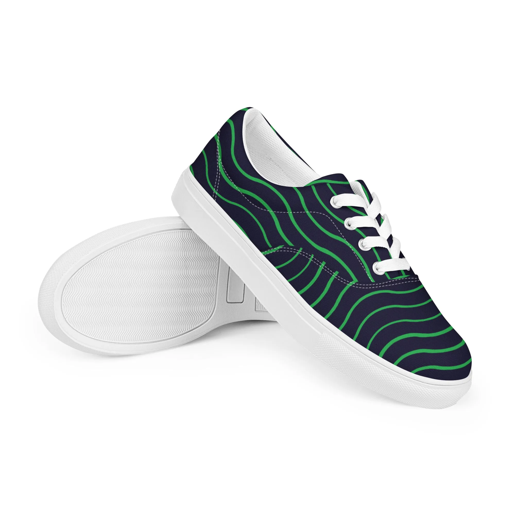 BE LIKE WATER Men’s Lace-Up Canvas Shoes