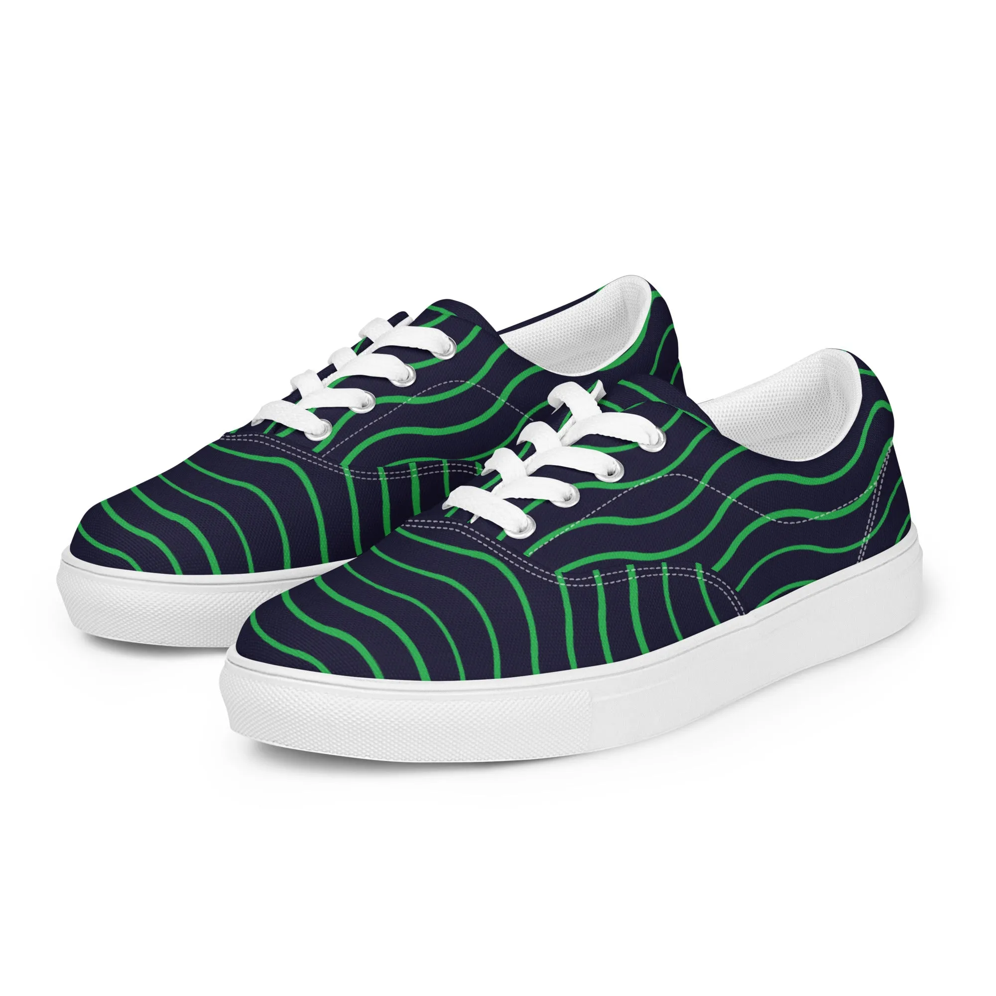 BE LIKE WATER Men’s Lace-Up Canvas Shoes