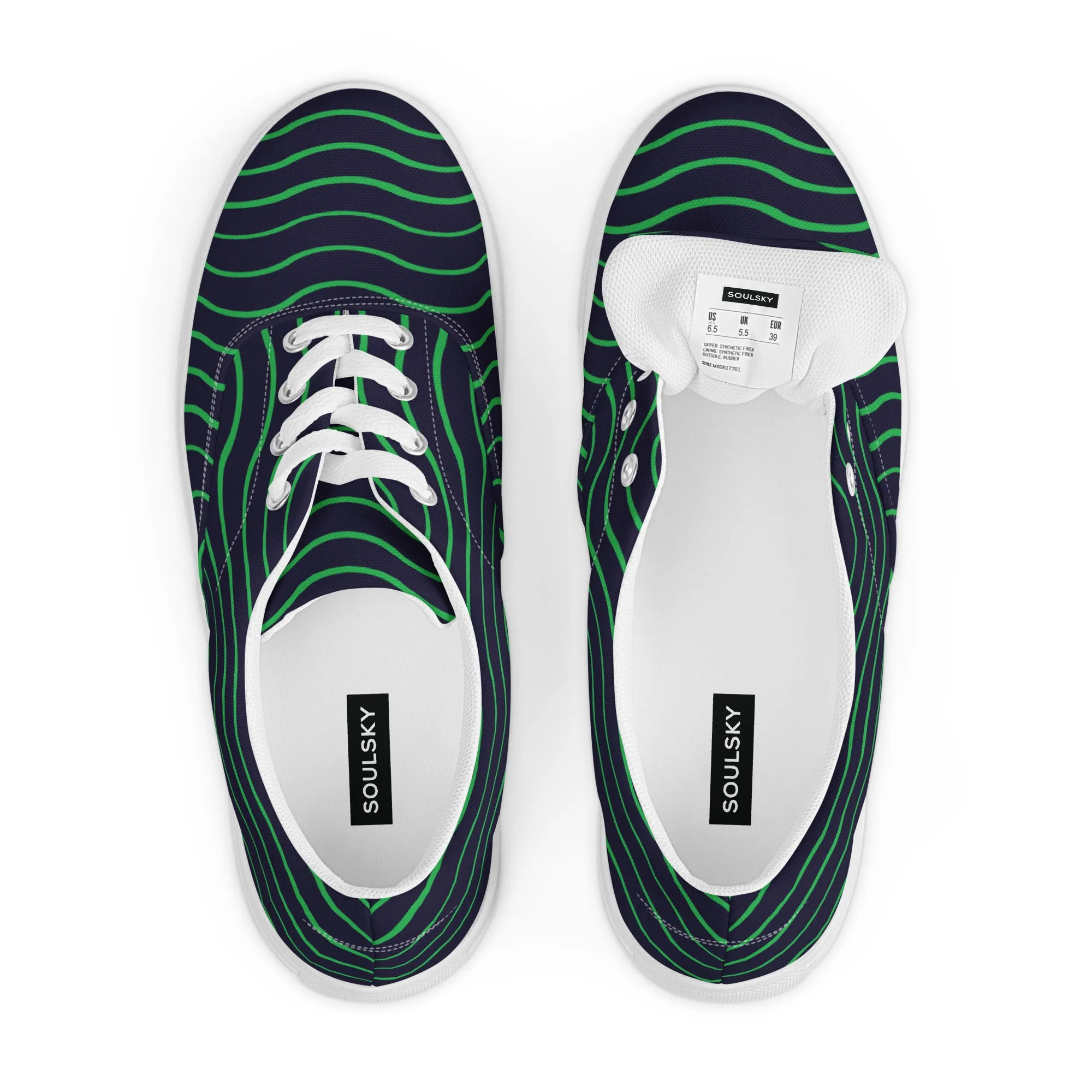 BE LIKE WATER Men’s Lace-Up Canvas Shoes