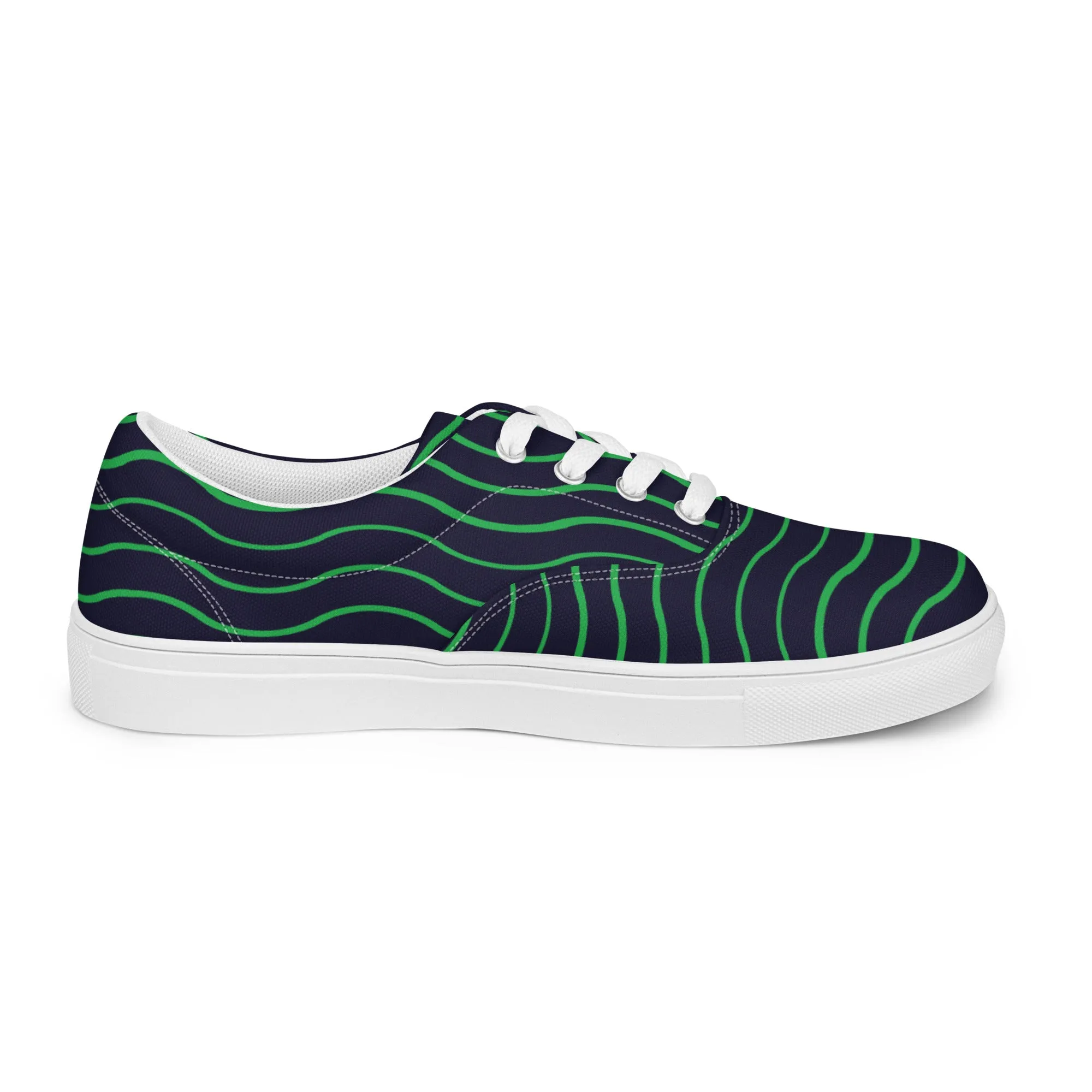 BE LIKE WATER Men’s Lace-Up Canvas Shoes