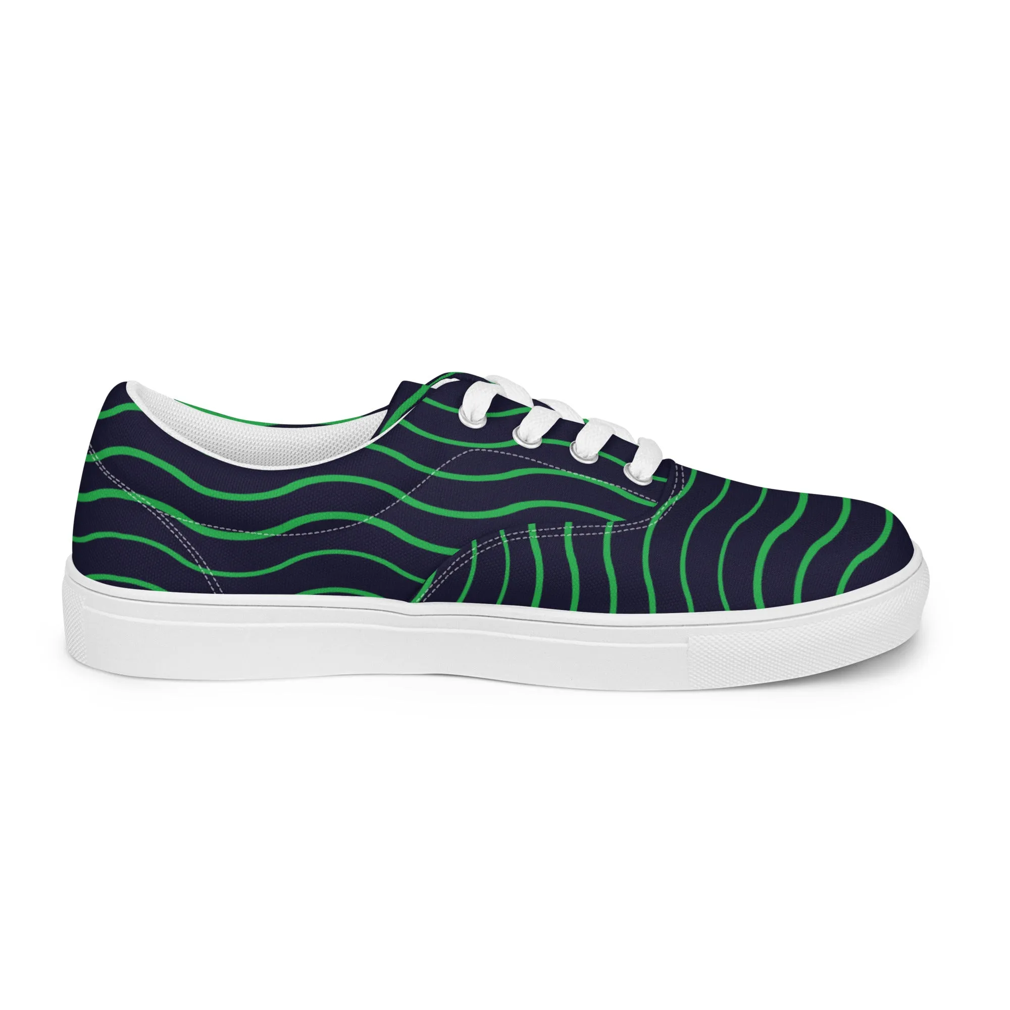 BE LIKE WATER Men’s Lace-Up Canvas Shoes