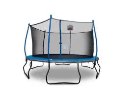 BouncePro 14' Trampoline with Safety Enclosure and Basketball System