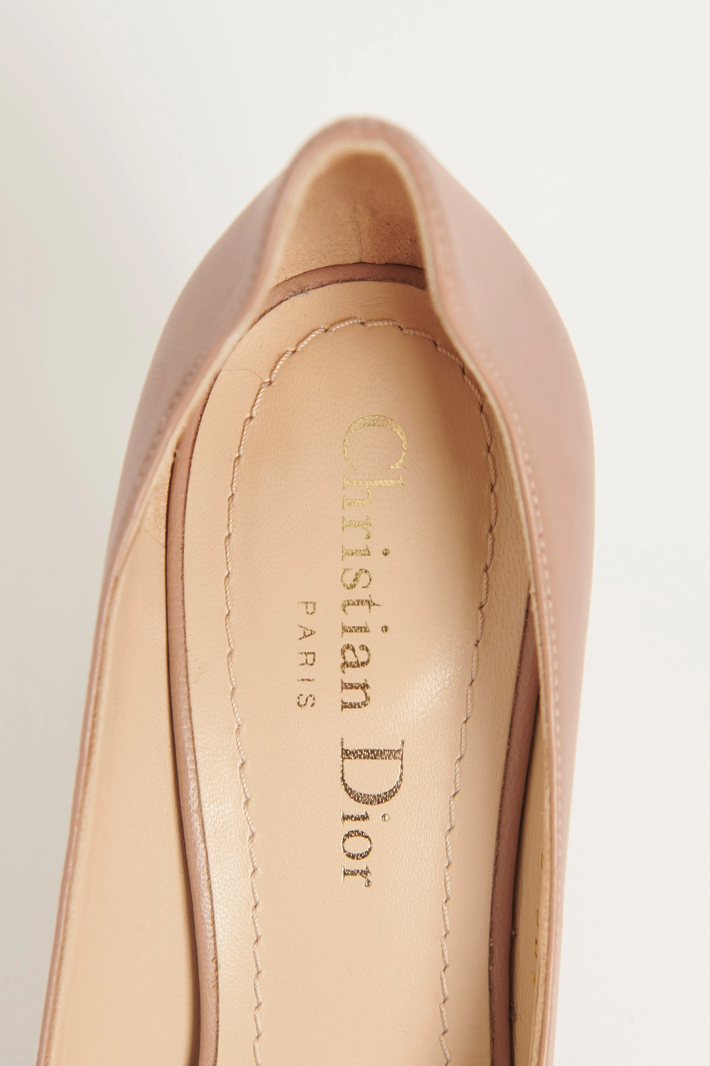 D-Moi Nude Pointed Toe Preowned Pumps Heels