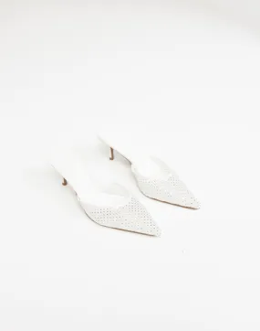Dez Heels (White Mesh-Diamante) - By Billini