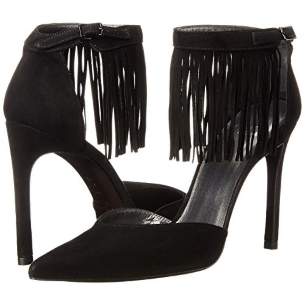Fringelica Suede Stuart Weitzman Womens Slingback Pumps