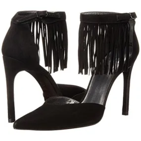 Fringelica Suede Stuart Weitzman Womens Slingback Pumps
