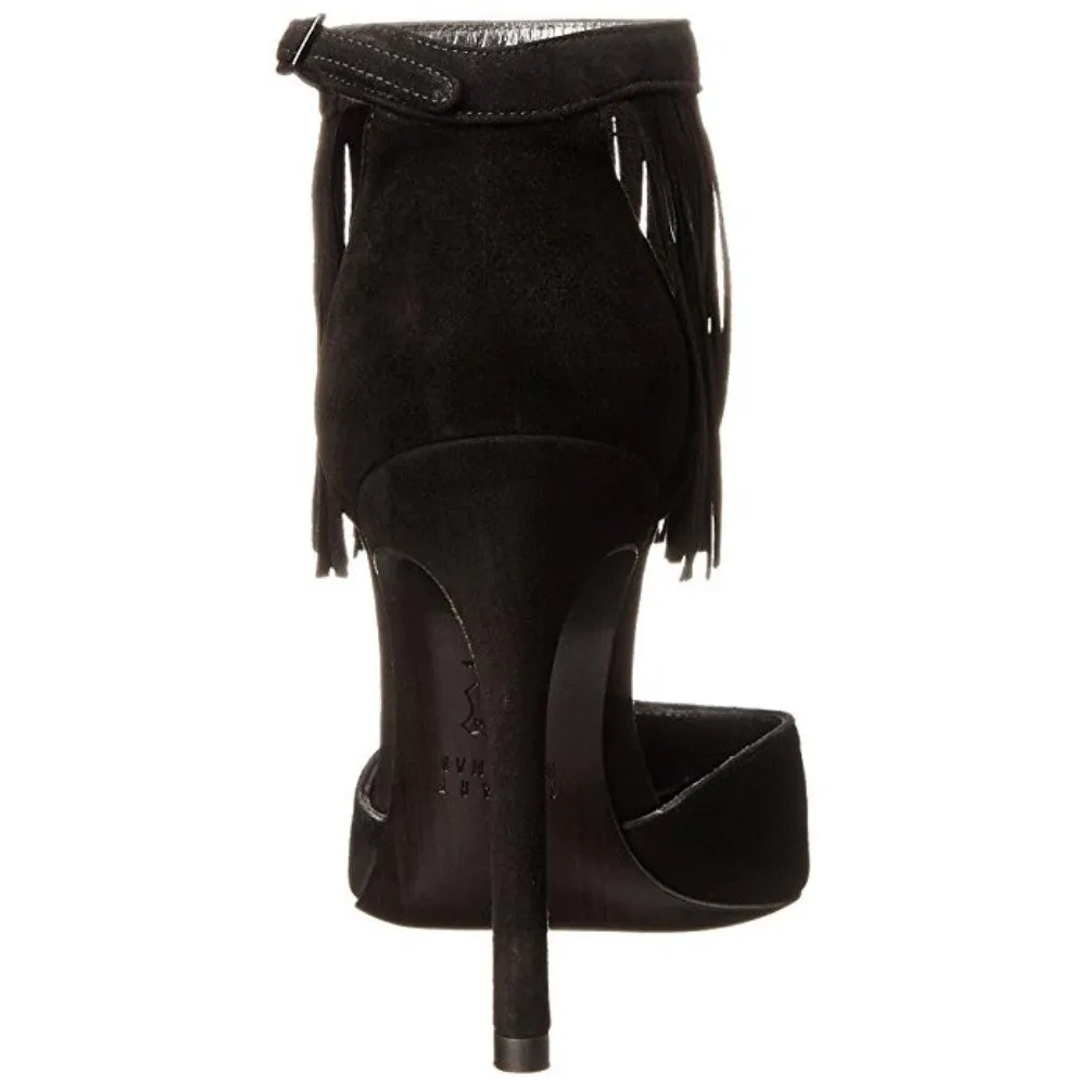Fringelica Suede Stuart Weitzman Womens Slingback Pumps