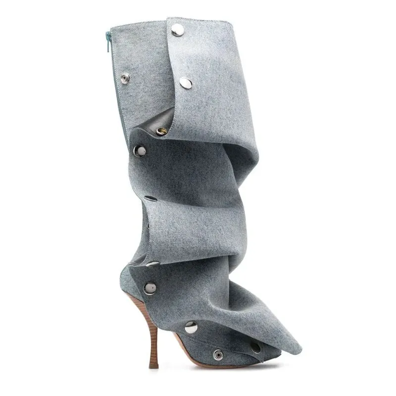Generational Kiss Pointed Toe Knee High Boots