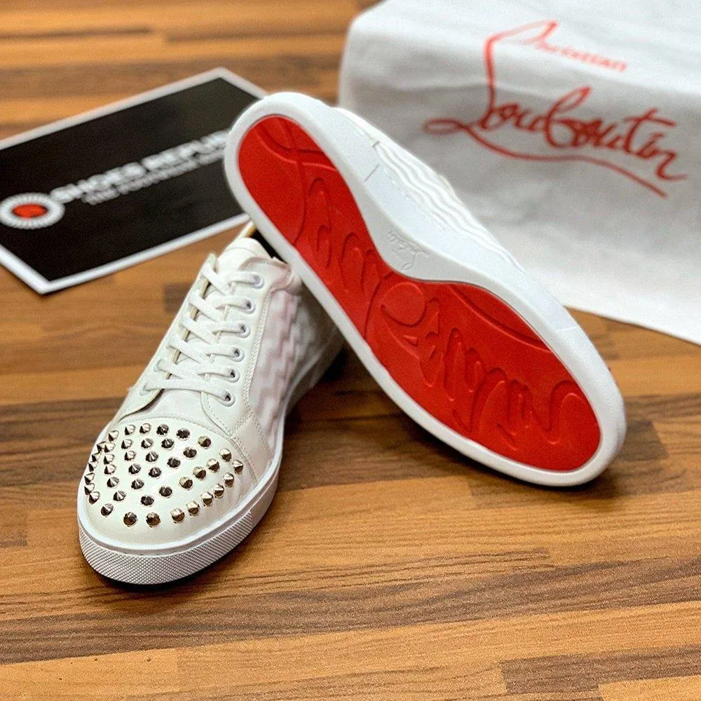 Loubbouttin Jr Spiked Lows ”White Silver”