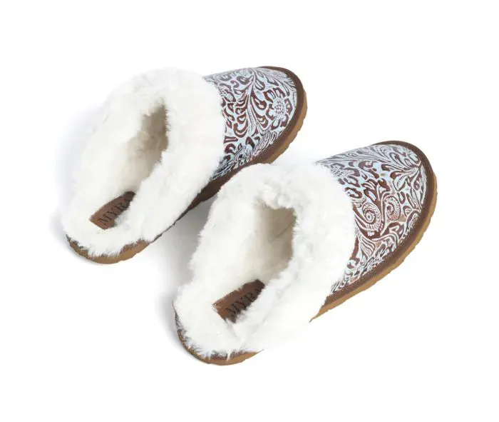 Marta Turquoise Leather Lined Slippers