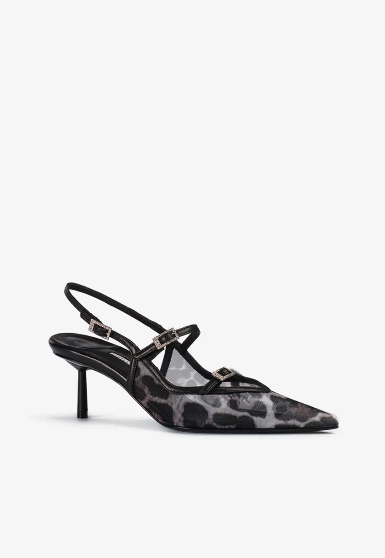 Morgana 60 Leopard-Print Mesh Pumps