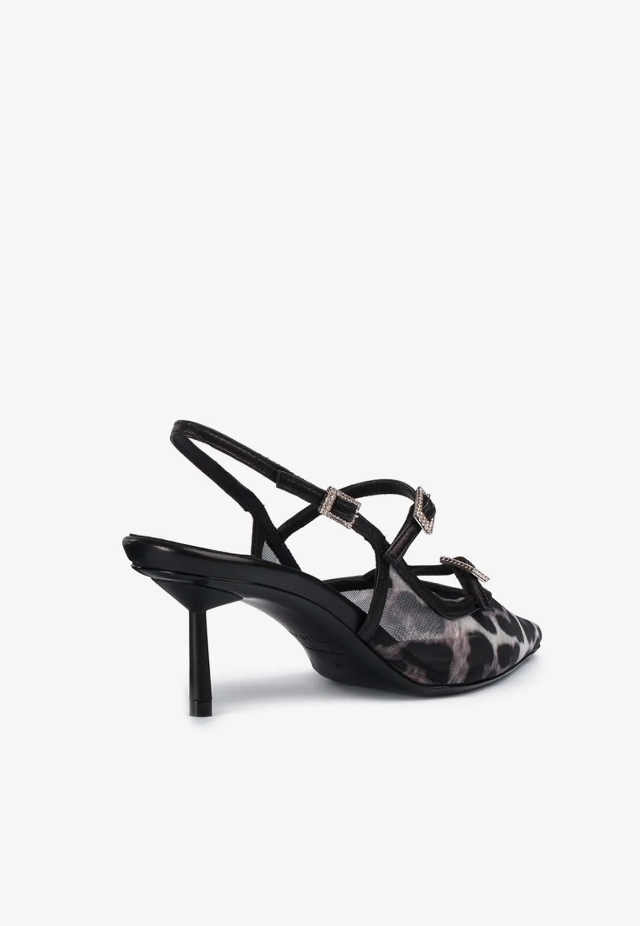 Morgana 60 Leopard-Print Mesh Pumps