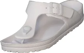 Norty Womens Flip Flop Clog White