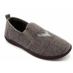 Padders Mens Slipper Huntsman Grey Combi