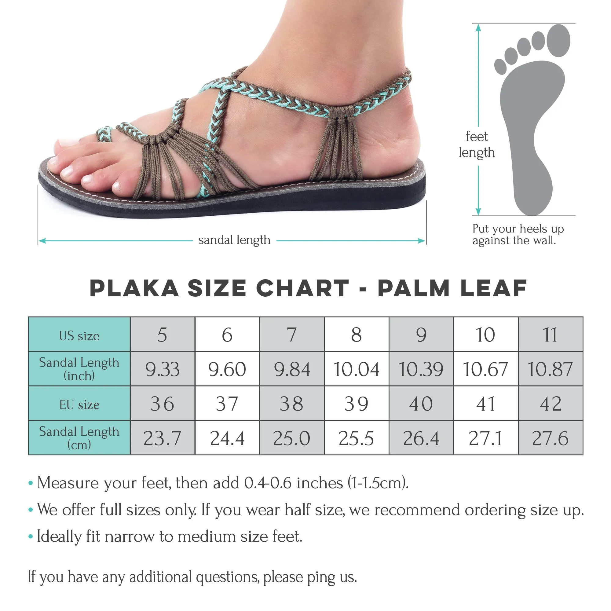 Palm Leaf Flat Women's Sandals | Turquoise Gray