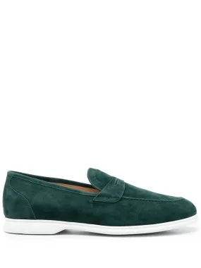 penny slot suede loafers