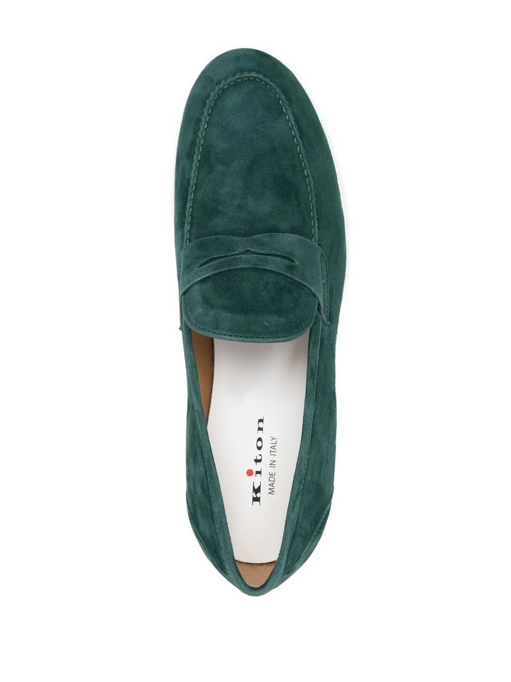 penny slot suede loafers