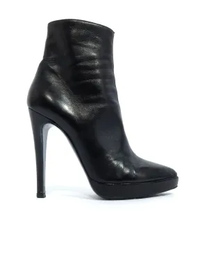 Pointed Leather Booties
