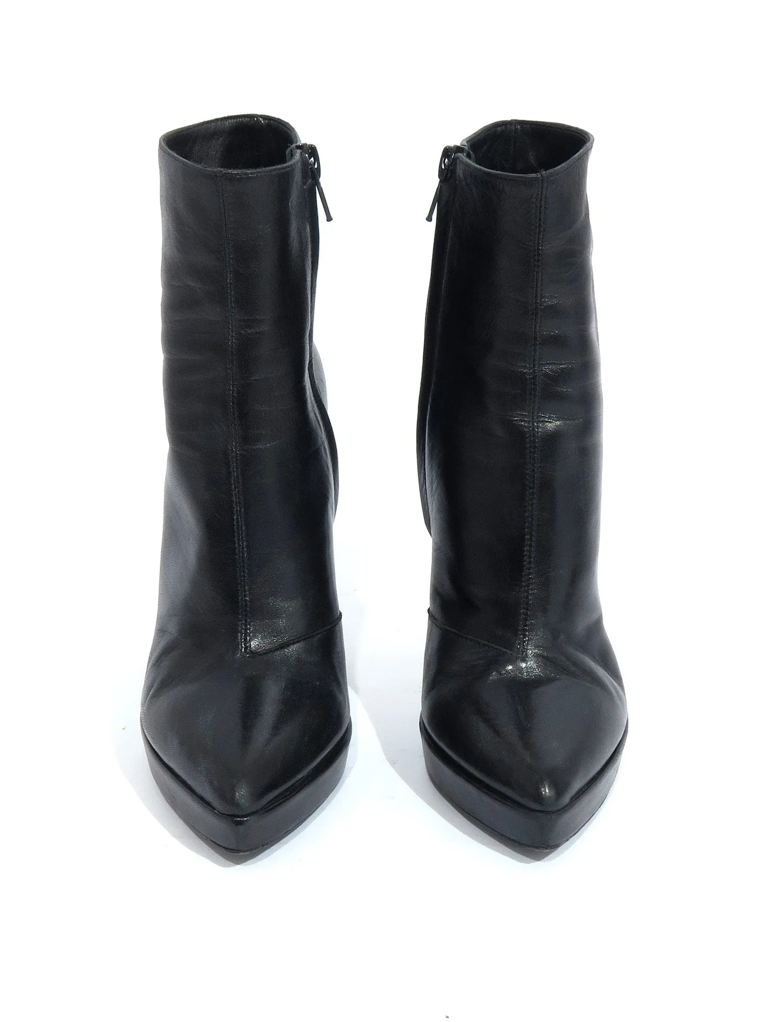 Pointed Leather Booties