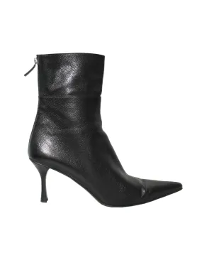 Pointed Leather Boots