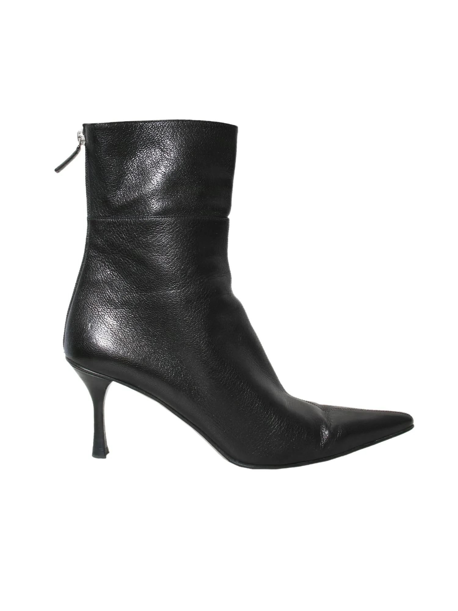 Pointed Leather Boots
