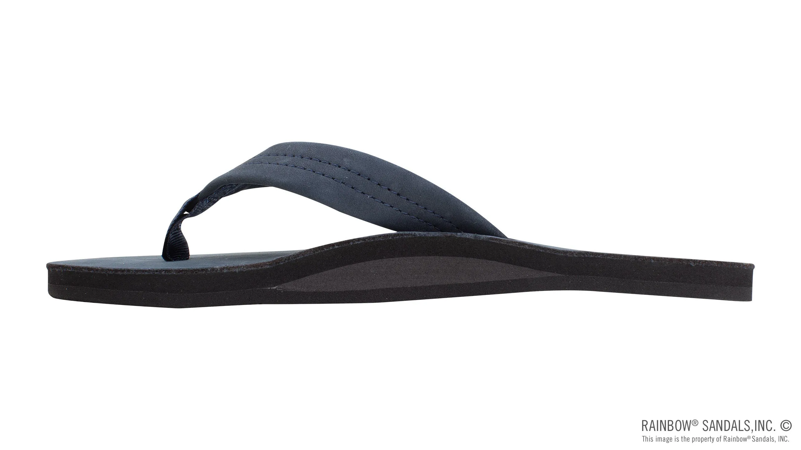 Rainbow Sandals Men's - Single Layer - 1" Strap - Navy