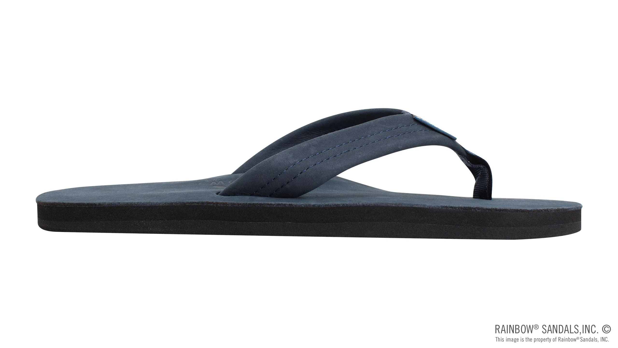Rainbow Sandals Men's - Single Layer - 1" Strap - Navy