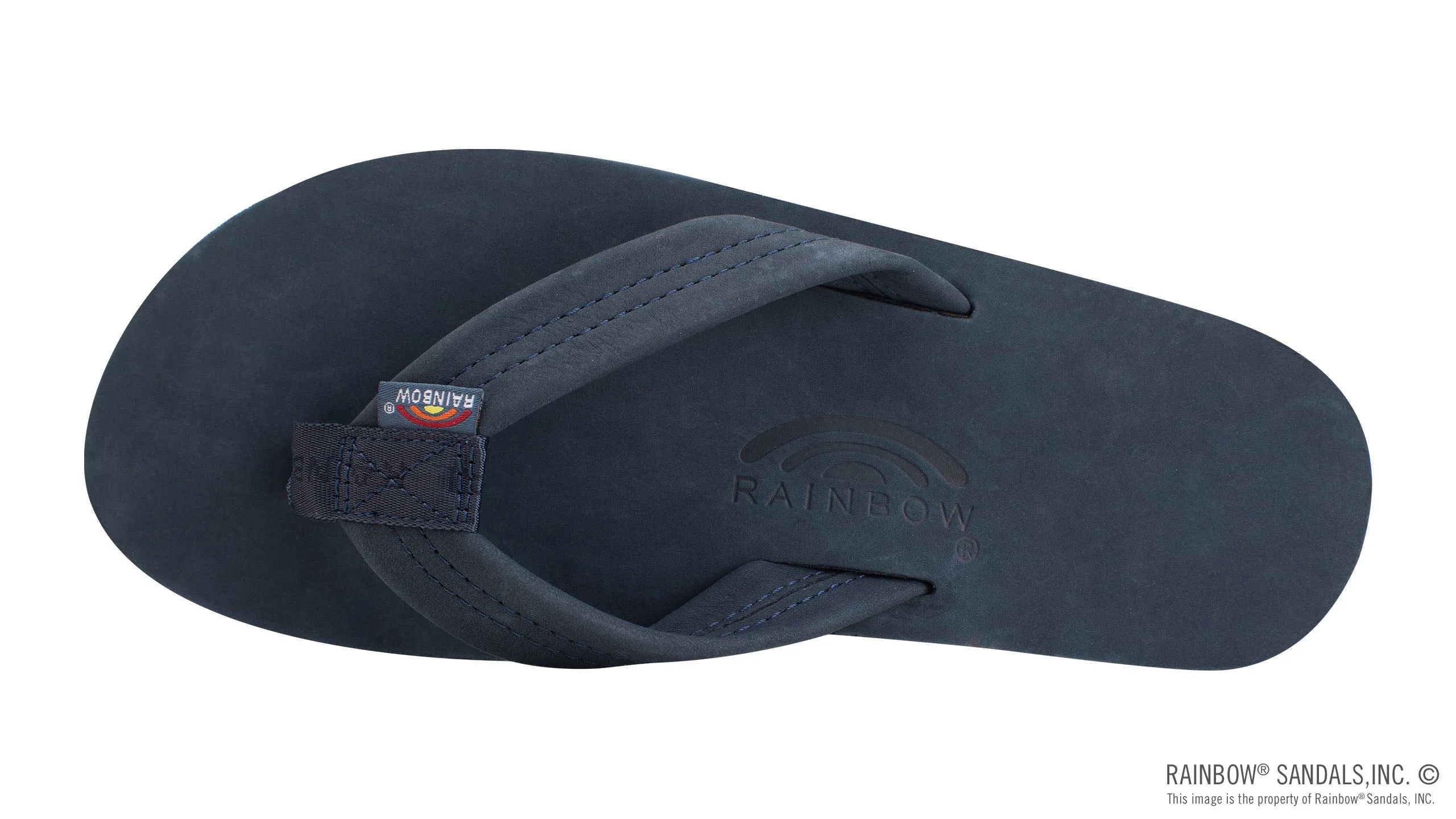 Rainbow Sandals Men's - Single Layer - 1" Strap - Navy