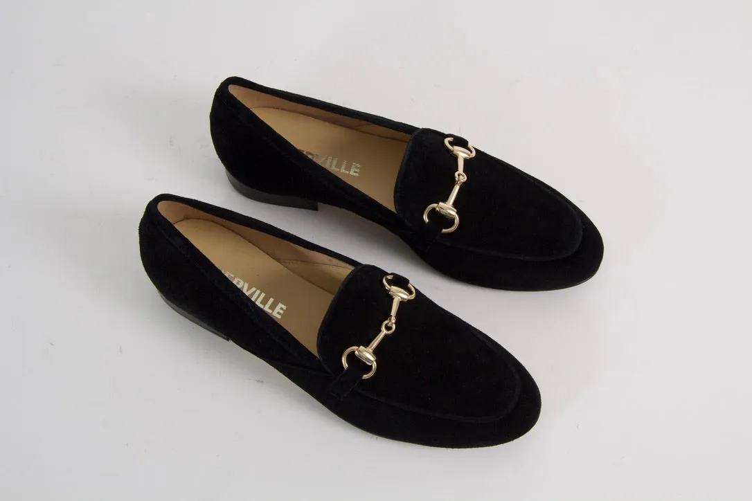 Royal Black Suede Loafers