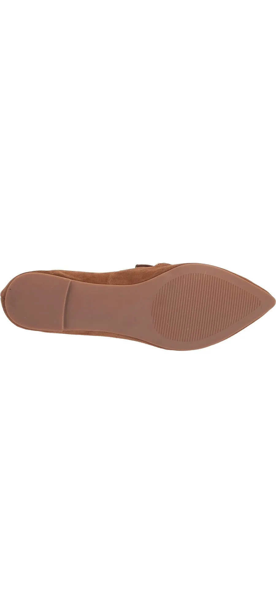 Steve Madden Flourish Cognac Slip On Pointed Toe Suede Embellished Loafers