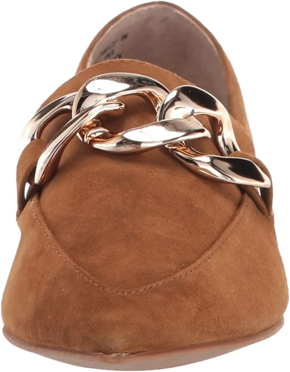 Steve Madden Flourish Cognac Slip On Pointed Toe Suede Embellished Loafers