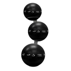 Studio Line Self-Guided Stability Ball Rack, Wall Mounted Rack