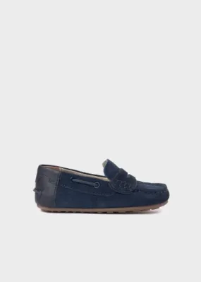 Suede Loafers in Navy