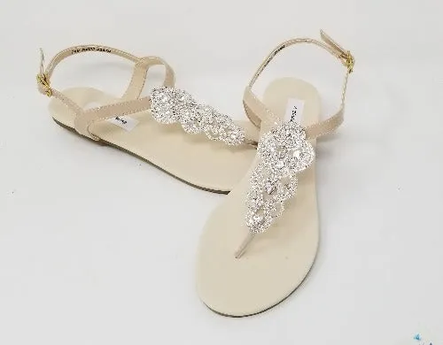 Wedding Sandals with Sparkling Crystal Design