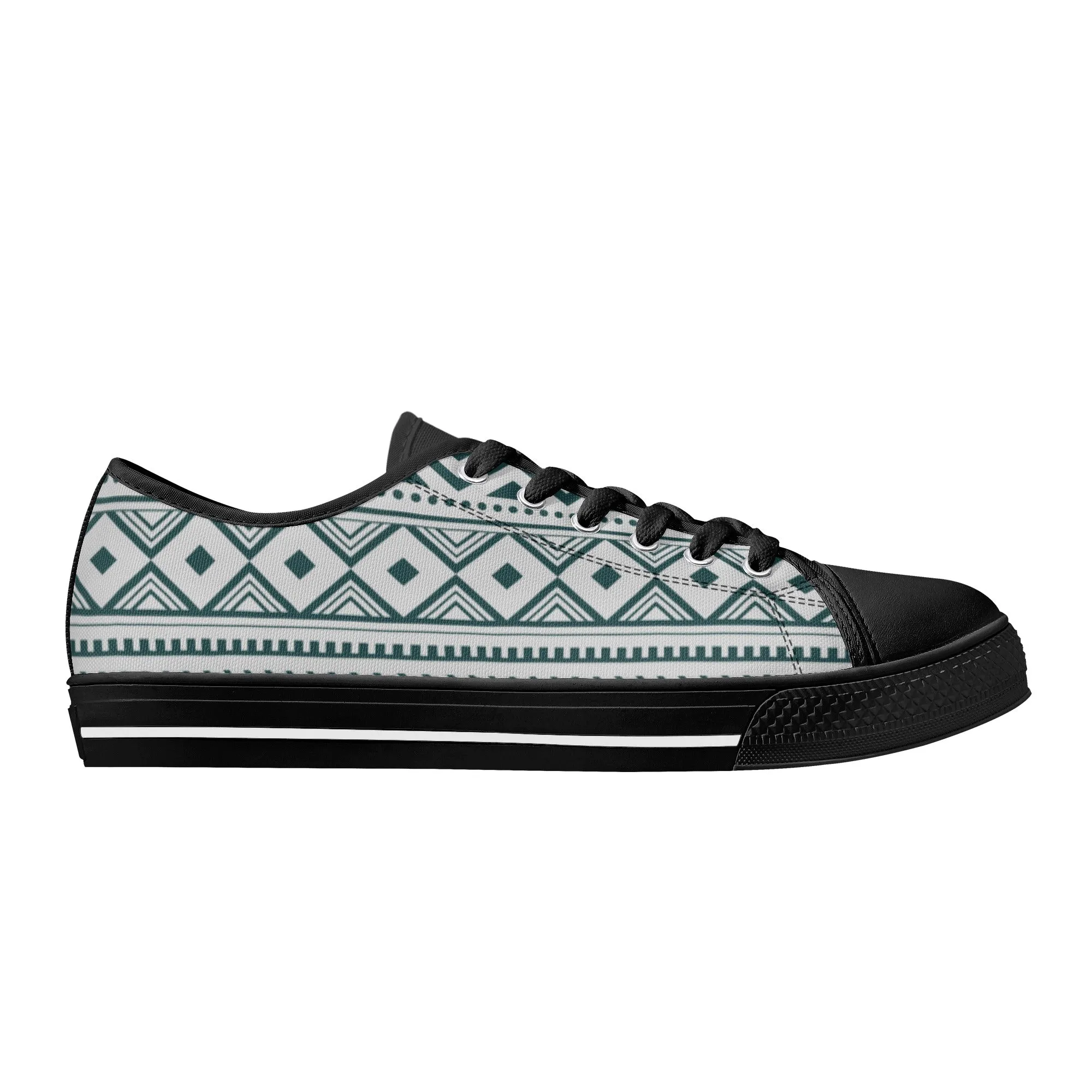 Women's Low Top Canvas Shoes Silverado Southwestern Print