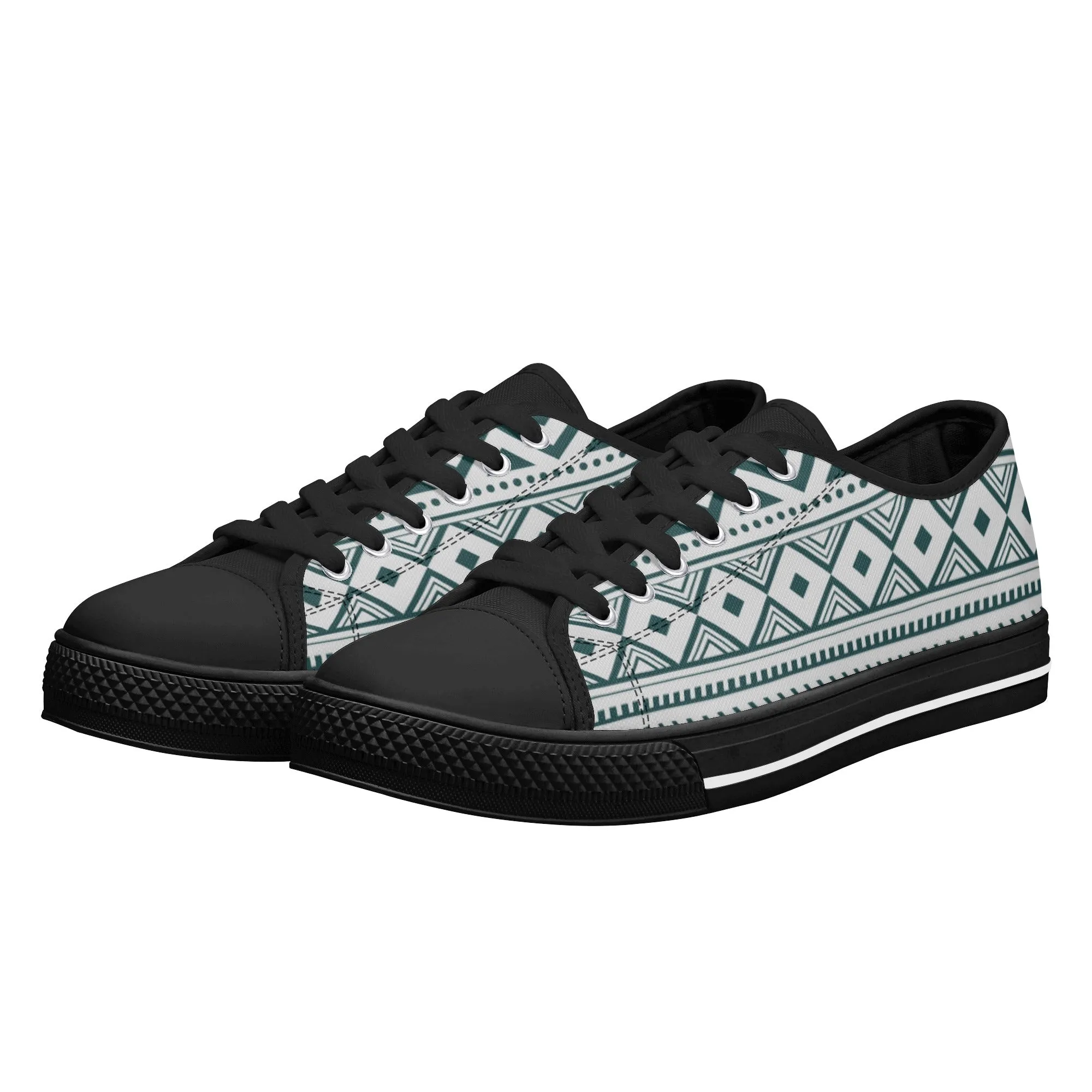 Women's Low Top Canvas Shoes Silverado Southwestern Print