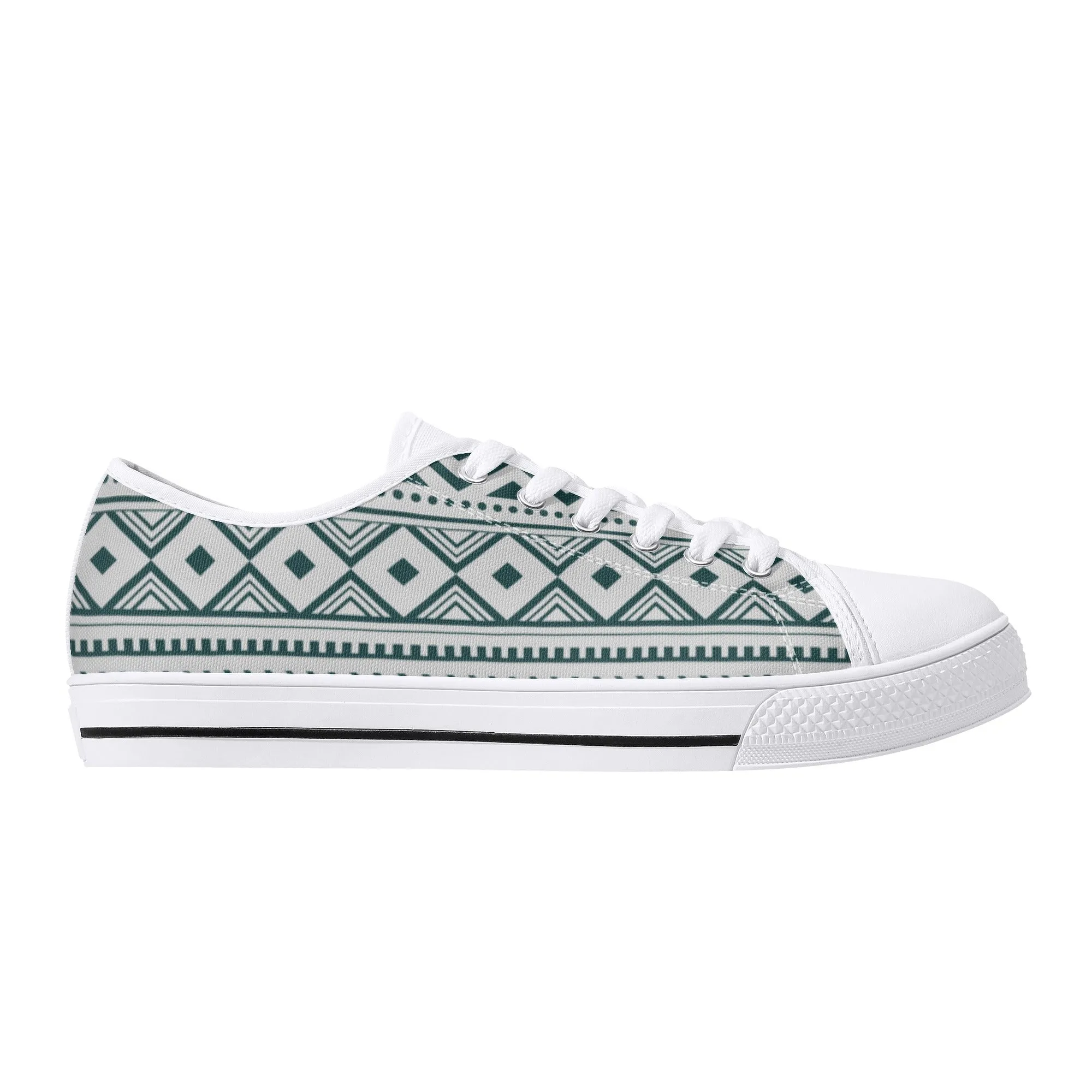 Women's Low Top Canvas Shoes Silverado Southwestern Print