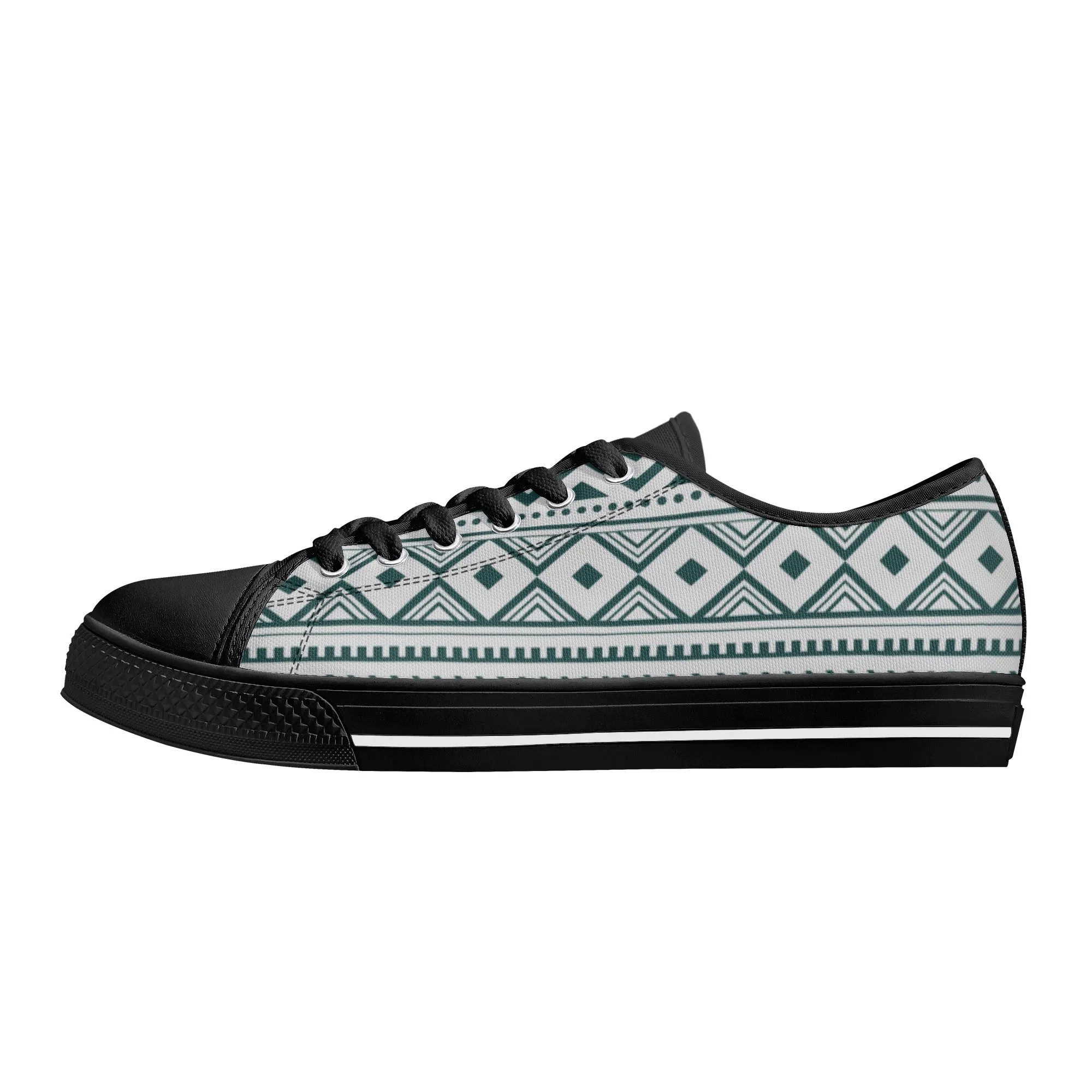 Women's Low Top Canvas Shoes Silverado Southwestern Print